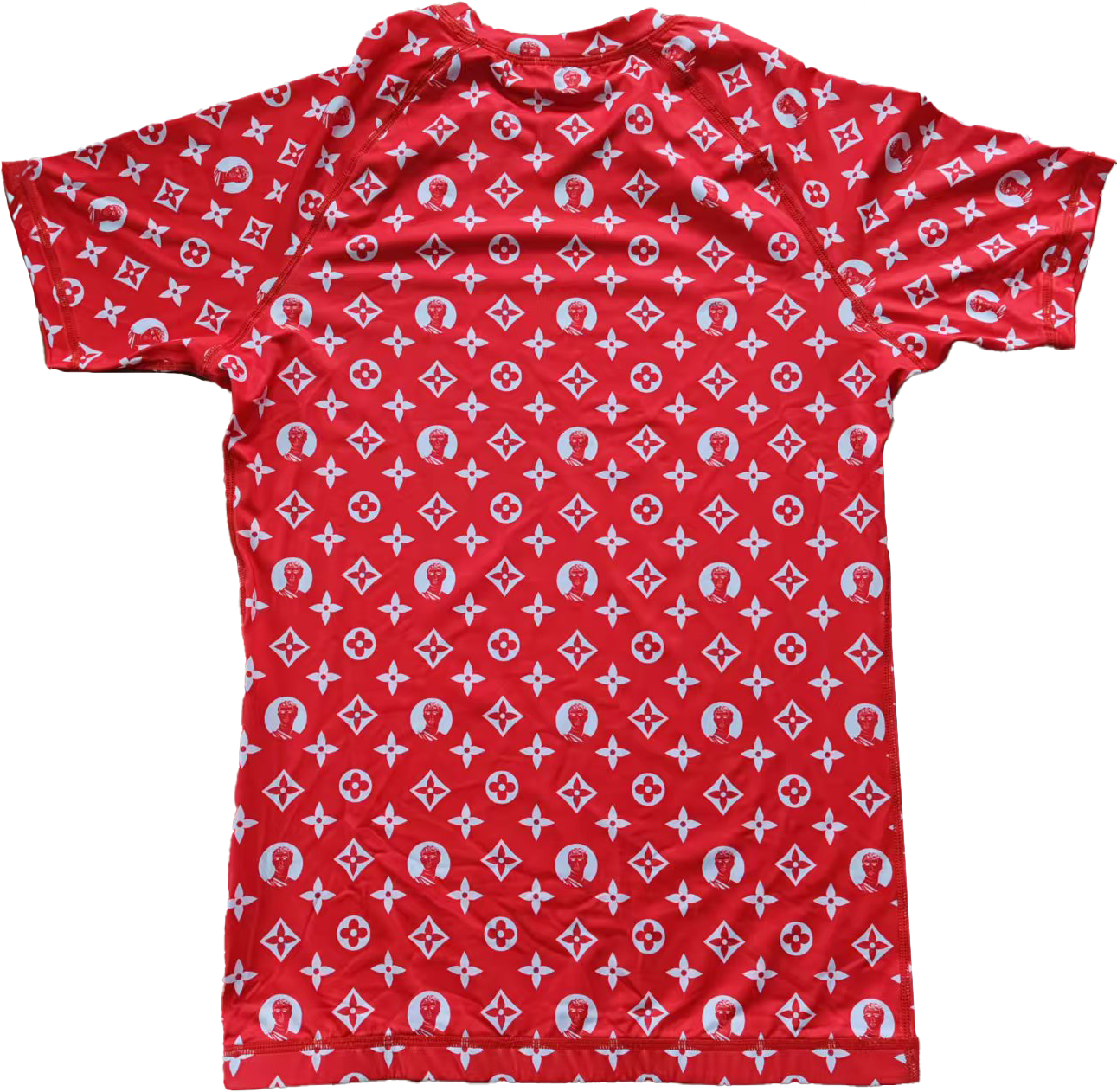 Creonte Monogram Red Rashguard Short Sleeve