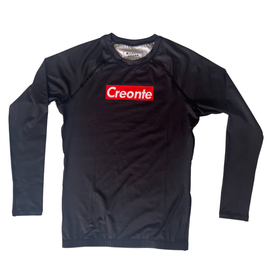 Creonte Box Logo Black Long Sleeve Rashguard