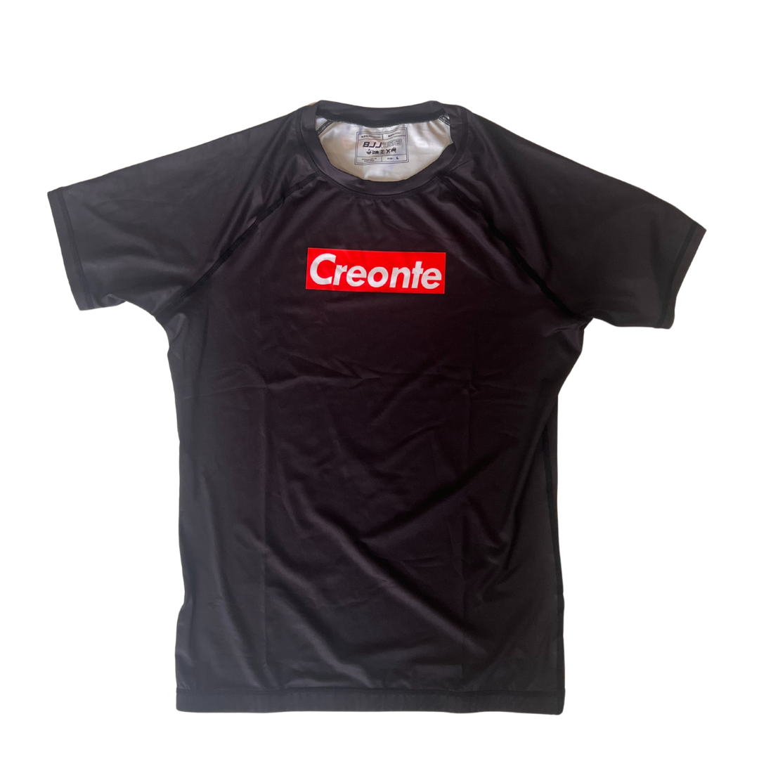 Creonte Box Logo Black Short Sleeve Rashguard