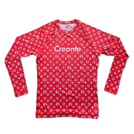 Creonte Monogram Red Rashguard Long Sleeve