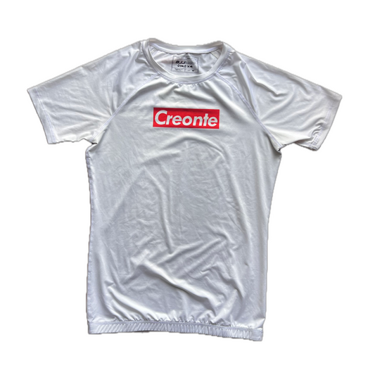 Creonte Box Logo White Short Sleeve Rashguard