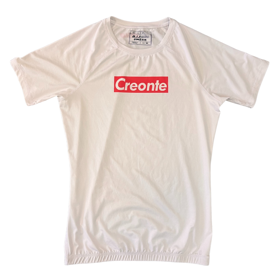 Creonte Box Logo White Short Sleeve Rashguard