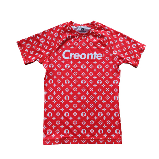 Creonte Monogram Red Rashguard Short Sleeve
