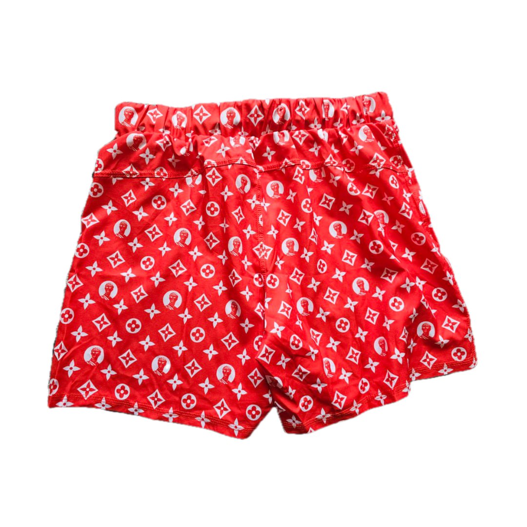 Creonte Monogram Red Shorts